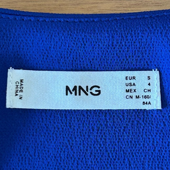MNG  Long Sleeves | Dark Royal Blue Blouse (size S) - Picture 7 of 8